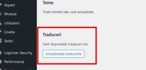 wordpress actualizari limba romana